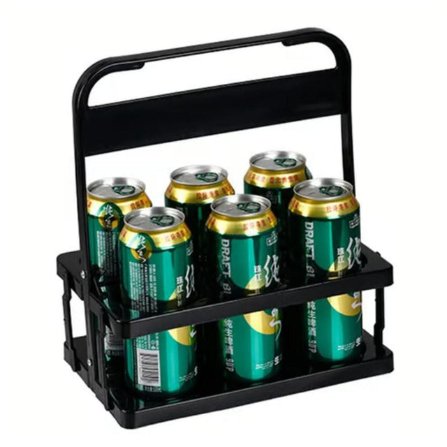 Portable Foldable 6 Bottle Organizer Carrier Rack 27.2cm x 18cm x 33cm Picnics, Outings, Home Organization.- Furaha Finds Kenya