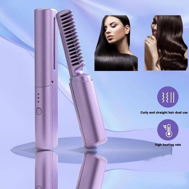Mini Portable Hair Straightener – Wet & Dry Use, 36-Hour Long-Lasting Styling- Furaha Finds Kenya