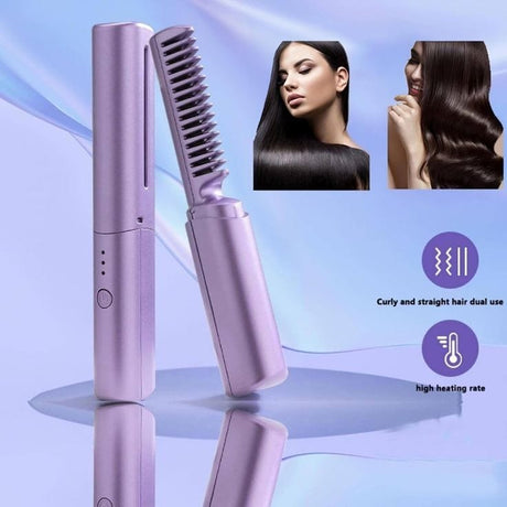 Mini Portable Hair Straightener – Wet & Dry Use, 36-Hour Long-Lasting Styling- Furaha Finds Kenya