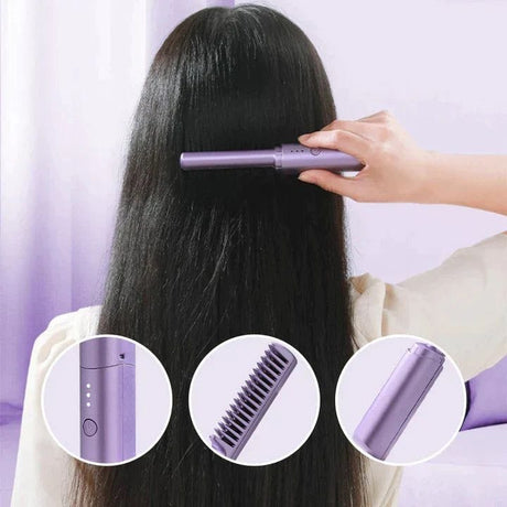 Mini Portable Hair Straightener – Wet & Dry Use, 36-Hour Long-Lasting Styling- Furaha Finds Kenya