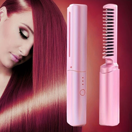 Mini Portable Hair Straightener – Wet & Dry Use, 36-Hour Long-Lasting Styling- Furaha Finds Kenya