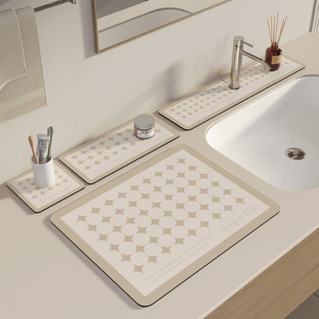 3in1 AntiSplash Sink Diatom Drying Mat Set Protects Sink & Keeps Surfaces Dry- Furaha Finds Kenya