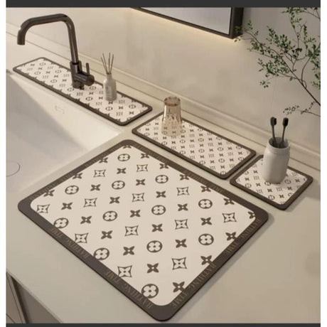 3in1 AntiSplash Sink Diatom Drying Mat Set Protects Sink & Keeps Surfaces Dry- Furaha Finds Kenya