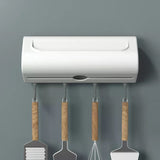 Wall Mounted Kitchen Tissue & Cling Foil Dispenser | Available in White & Dark Green | Size: 27.7cm x 11.0cm x 15.5cm