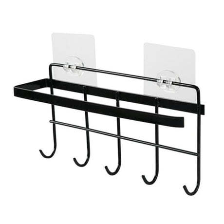 Adhesive Wall Mounted Tissue Holder – Black, No Drilling Organizer for Kitchen & Bathroom | Multifunction- Furaha Finds Kenya