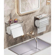 Acrylic Wall Mounted Tissue Box | Bathroom Toilet Paper Storage | Napkin Paper Dispenser | Punch-Free Installation