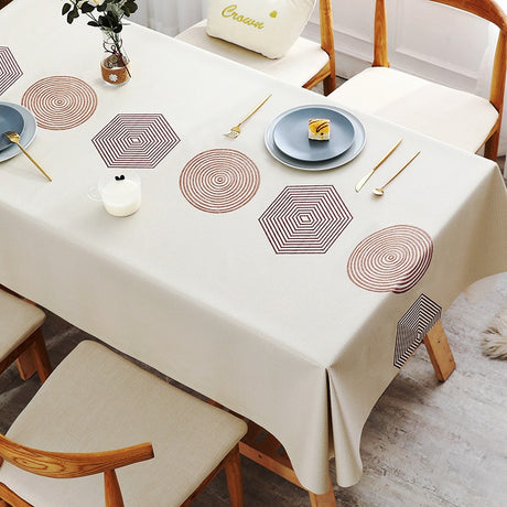 Nordic Style PVC Table Cloth | Oil Proof and Waterproof, 140x220cm | Dining Room Decor | Ideal For Dining Tables, Kitchen Tables, & Outdoor Tables- Furaha Finds Kenya