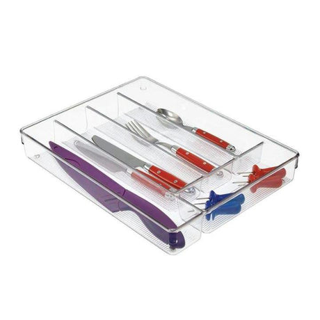 Transparent Clear Acrylic Cutlery Organizer | Extra Thick | Non Slip Feet | Ideal For Organizing Cutlery, Utensils- Furaha Finds Kenya