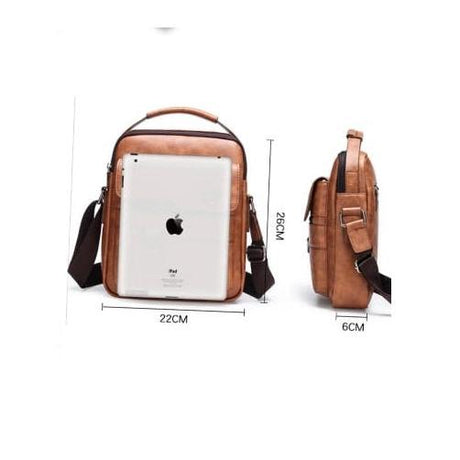 Crossbody Messenger Bags Business Casual Shoulder Bag Size 22x26 cm Black, Brown, Dark Brown