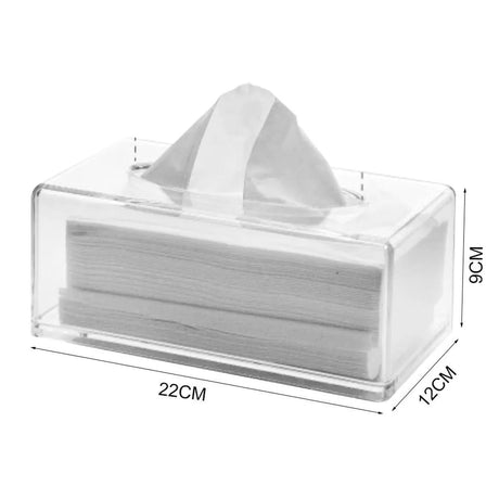 Transparent Acrylic Napkin Dispenser | Table Decoration Tissue Box | Office Paper Holder Storage Case- Furaha Finds Kenya
