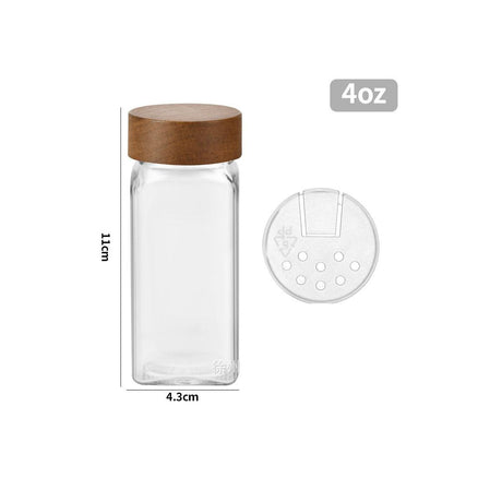 8 Piece Glass Storage Jars Set | 120ml Each | Includes Funnel, Pen, Stickers & Washing Brush | Sealed & Moisture-Proof Spice Jars- Furaha Finds Kenya