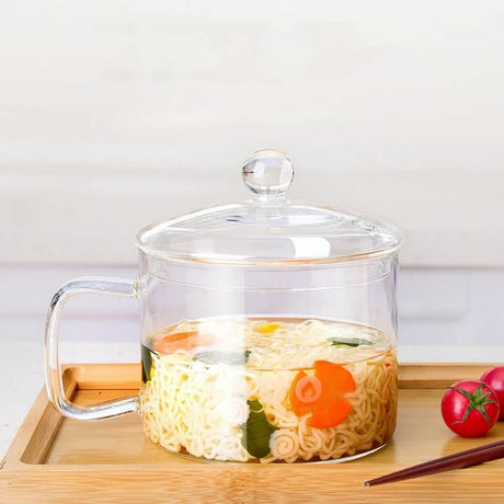 Glass Heat Resistant Cooking Pot with Handle | 1500ml | Oven & Microwave Friendly | Lead-Free and Non-Toxic- Furaha Finds Kenya