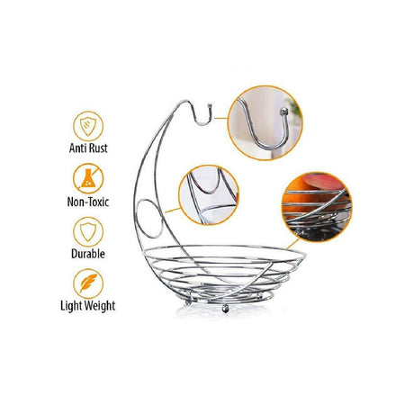 Banana Rack Stainless Steel 28cm Hanging Fruit Holder- Furaha Finds Kenya