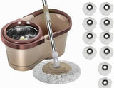 Furaha Finds Metallic Magic Spin Mop with 360° rotation for all floor types. Comes with a sturdy metallic handle and an extra mop head