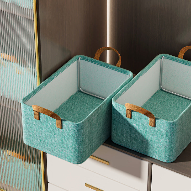 Furaha Finds Foldable Steel Frame Fabric Storage Box Organizer 