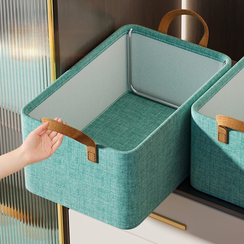 Furaha Finds Foldable Steel Frame Fabric Storage Box Organizer 