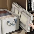 Foldable Steel Frame Fabric Storage Box Organizer Modern Simple Style Large Capacity Grey- Furaha Finds Kenya