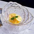 Furaha Finds Transparent Salad Bowl with Gold Rim 