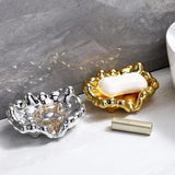 Furaha Finds Quick Drain Golden/Silver Color Soap Dish 