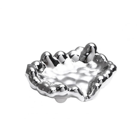 Quick Drain Golden Silver Color Soap Dish Washbasin Countertop Storage Tray Stylish Washroom Accessories