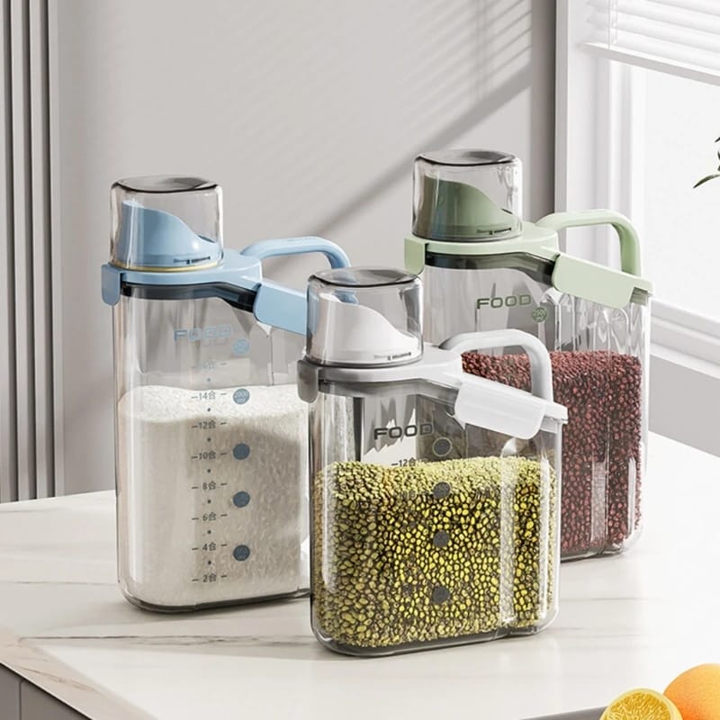 Furaha Finds Transparent Cereal Storage Box 