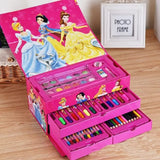54 Pieces Kids Art Artist Set | Color Kit 06 | Fun Designs with Spiderman, Hello Kitty, Princess, and Mickey Mouse