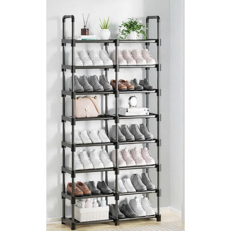 Multi Layer Shoe Rack Organizer Space Saving Portable Wall Mounted Slipper & Shoe Storage Solution for Home & Hallway