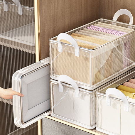 Clear Grid Steel Frame Storage Box Clothes Organizer for Pants Underwear & Socks Wardrobe Drawer Storage (M, L, XL Sizes)- Furaha Finds Kenya