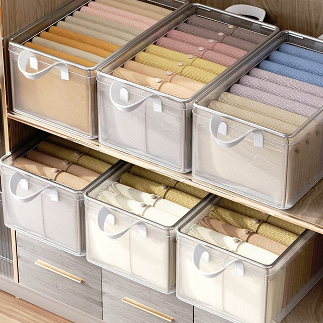 Furaha Finds Clear Grid Steel Frame Storage Box