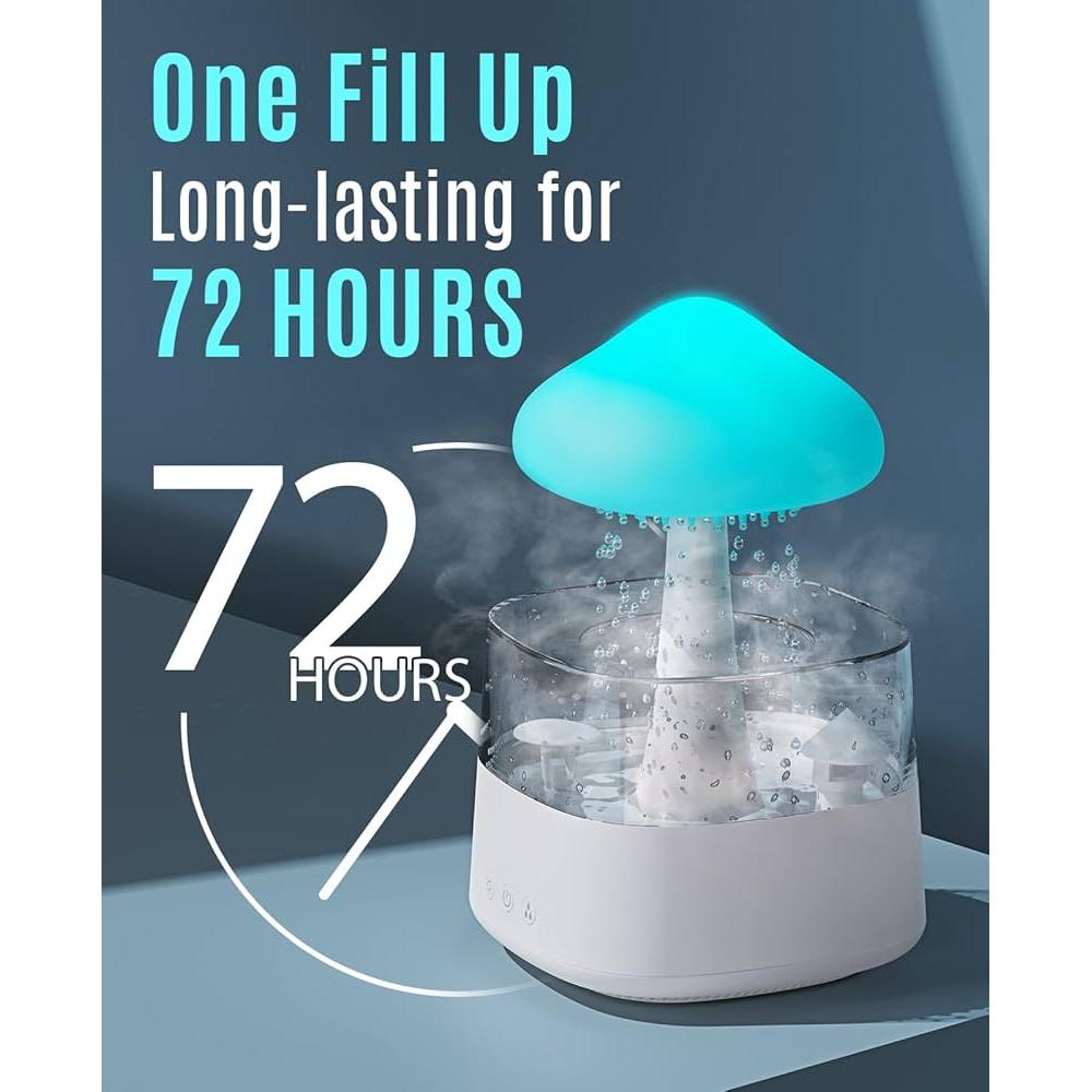 Bluetooth Speaker Rain Cloud Humidifier 7 Color LED Essential Oil Diffuser- Furaha Finds Kenya