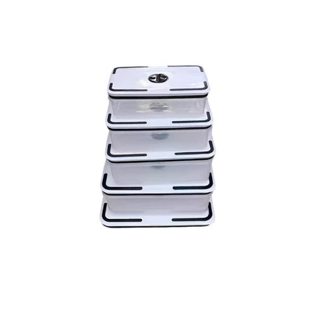 5 in 1 Plastic Transparent Fridge Food Storage Containers | Stackable Food Organizers | BPA-Free Kitchen Storage Set- Furaha Finds Kenya