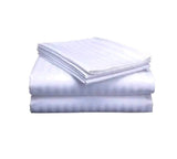 Set of 2 Striped Cotton Bedsheets 6x6 Size  Includes 2 Bedsheets & 2 Pillowcases