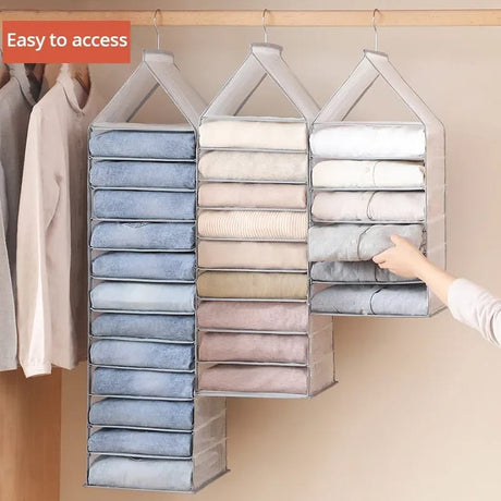Foldable Wardrobe Hanging Clothes Storage Bag Space Saving Closet Organizer- Furaha Finds Kenya