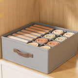 Partitioned Closet Organizer | Foldable Storage Box for T-Shirts, Leggings, Socks, and More | 44cm x 47cm x 20cm- Furaha Finds Kenya