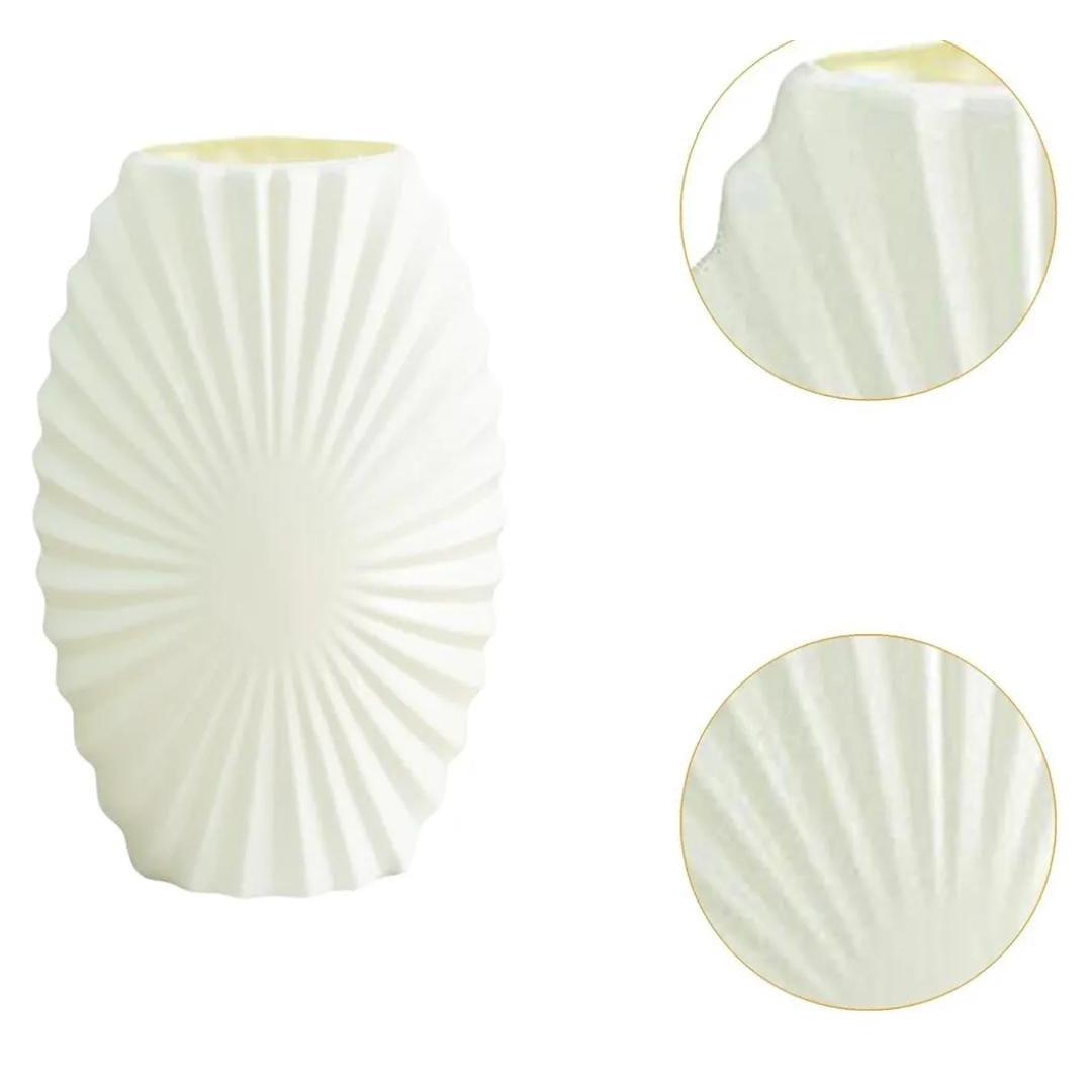 Simple NonBreakable Flower Vase | Durable White Decorative Vase for Home & Office