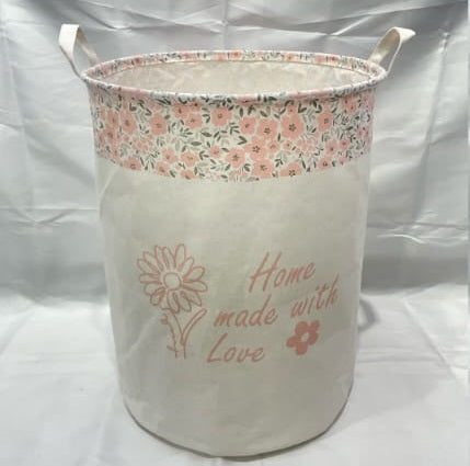 Furaha Finds Laundry Round Multi-Purpose Basket with Flowers