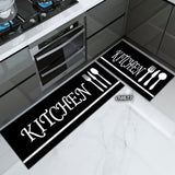 2 Piece Kitchen Mats Set | Non Slip Rubber Underside for Enhanced Safety | Large and Medium Kitchen Mats