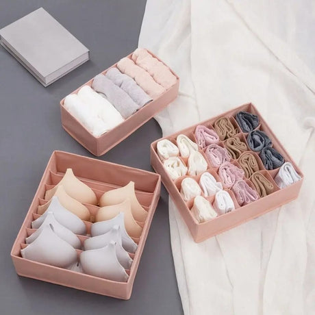 3pcs/Set Underwear Bra Organizer Storage Box | Drawer Closet Organizers Divider Boxes- Furaha Finds Kenya