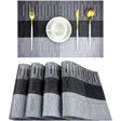 6 Piece Washable Vinyl Placemats | Durable Weave Table Mats | Perfect For Daily Dining, Special Occasions, Or Outdoor Gatherings