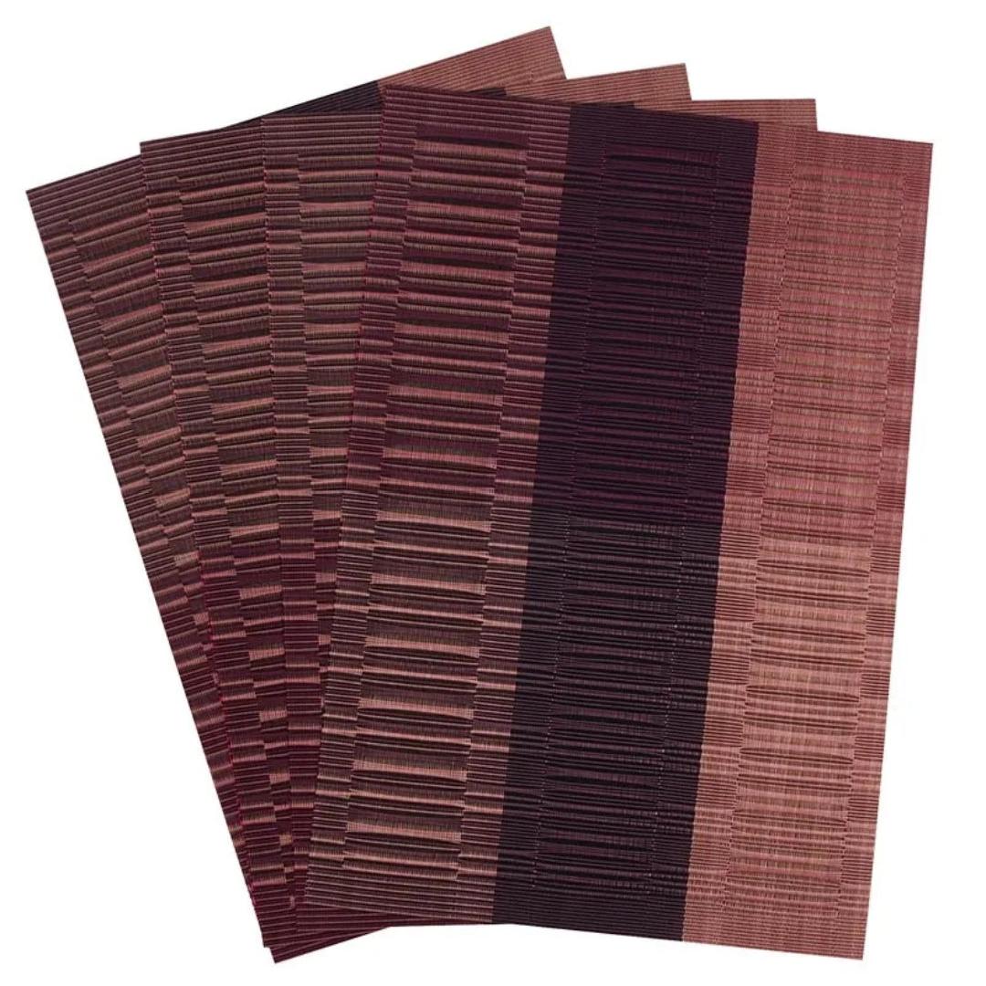 6 Piece Washable Vinyl Placemats | Durable Weave Table Mats | Perfect For Daily Dining, Special Occasions, Or Outdoor Gatherings