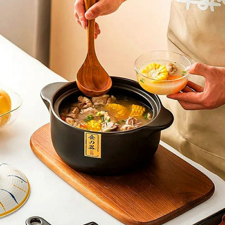 Heat Resistant Casserole Pot with Lid | 4.5L Capacity | Retro Style Cooking Dish- Furaha Finds Kenya