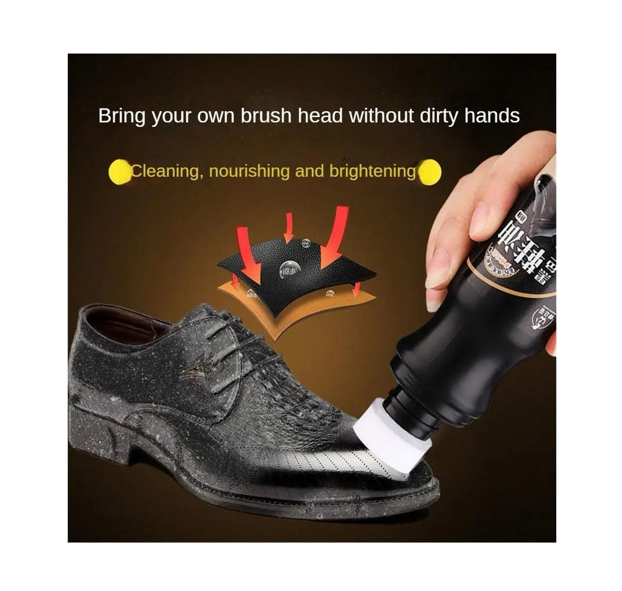 100ml Sponge Head Shoe Polish Detergent Black Leather Shoes Nourishi Furaha Finds