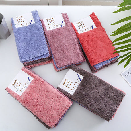 Furaha Finds 5-Piece Coral Fleece Dishcloth Set