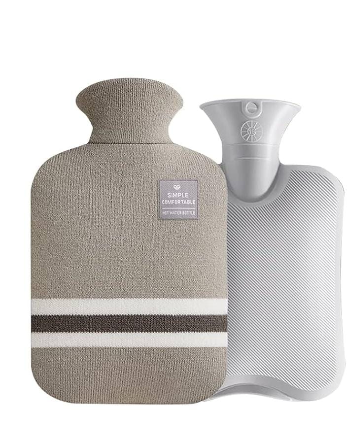 Furaha Finds Soft Cloth Covered Hot Water Bottle Bag Cozy, heat retaining cover for extra warmth, comfort, and pain relief, perfect for cold nights and relaxation.