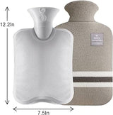 Furaha Finds Soft Cloth Covered Hot Water Bottle Bag Cozy, heat retaining cover for extra warmth, comfort, and pain relief, perfect for cold nights and relaxation.