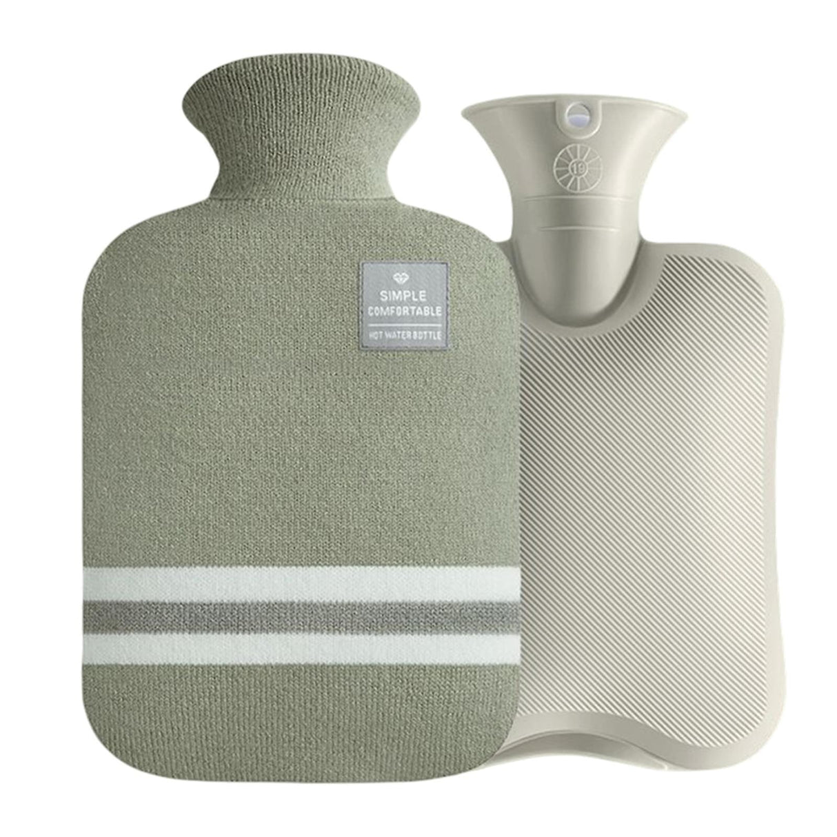 Furaha Finds Soft Cloth Covered Hot Water Bottle Bag Cozy, heat retaining cover for extra warmth, comfort, and pain relief, perfect for cold nights and relaxation.

