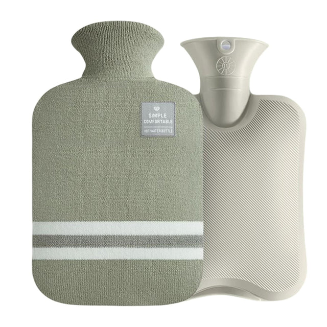 Furaha Finds Soft Cloth Covered Hot Water Bottle Bag Cozy, heat retaining cover for extra warmth, comfort, and pain relief, perfect for cold nights and relaxation.
