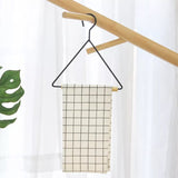 Multifunctional Nordic Geometric Design Wood & Iron Towel Storage Rack (Black)