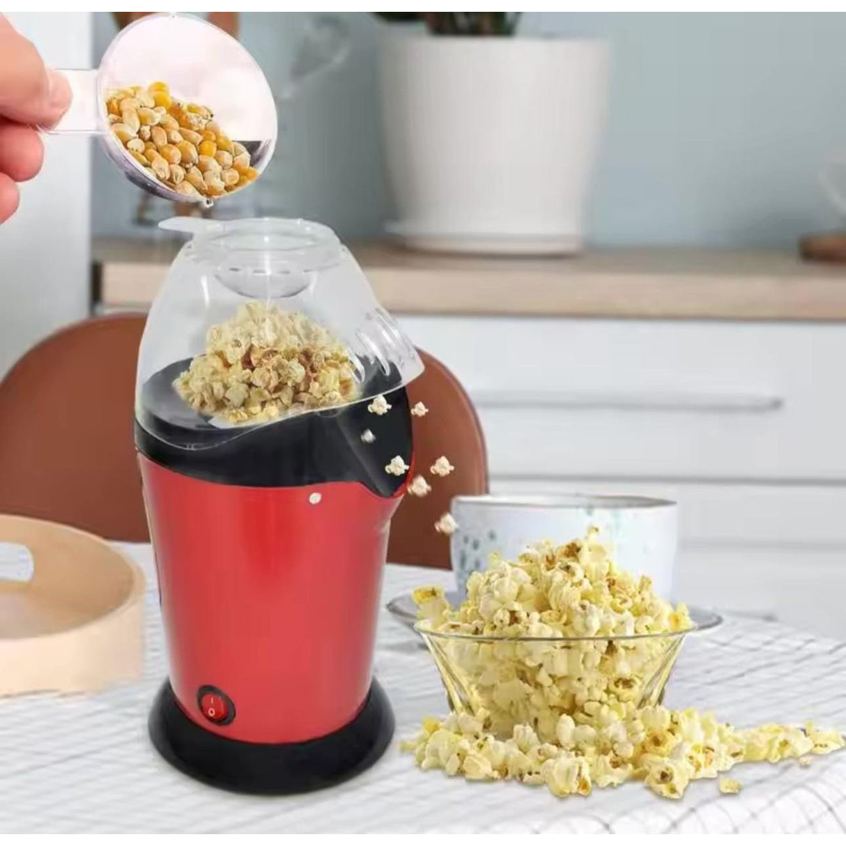 1200W Oil Free Airpop Popcorn Maker | Small Electric Popcorn Machine with Measuring Cup and High Popping Rate- Furaha Finds Kenya