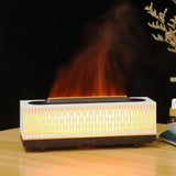 White Stripped 3D Flame Humidifier/Diffuser | 200ml Capacity | Aromatherapy Function with Remote Control- Furaha Finds Kenya